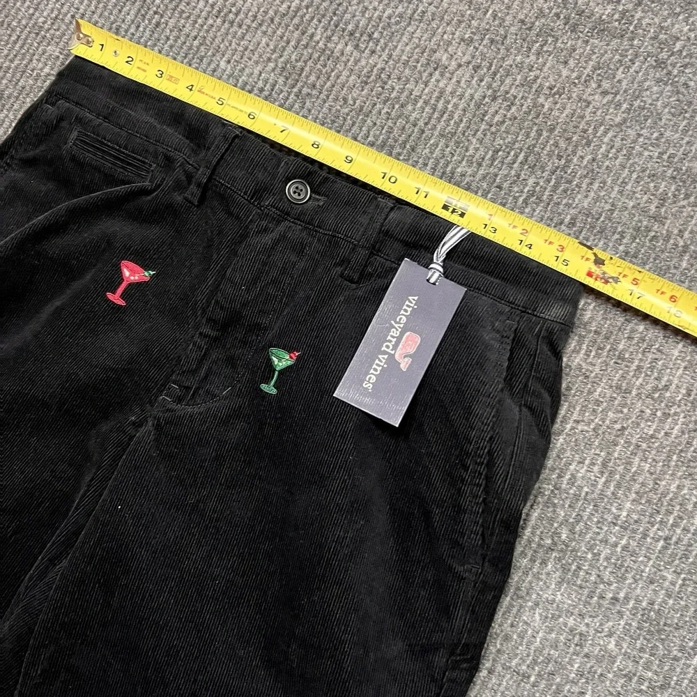 Vineyard Vines CORDUROY PANT MARTINIS JET BLACK 30X32 Straight Stretch NWT‎ $128